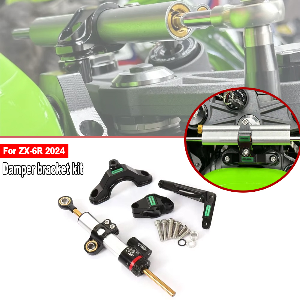 Steering Damper Stabilizer Kit Cnc - طقم تثبيت مثبت التوجيه من الألومنيوم
