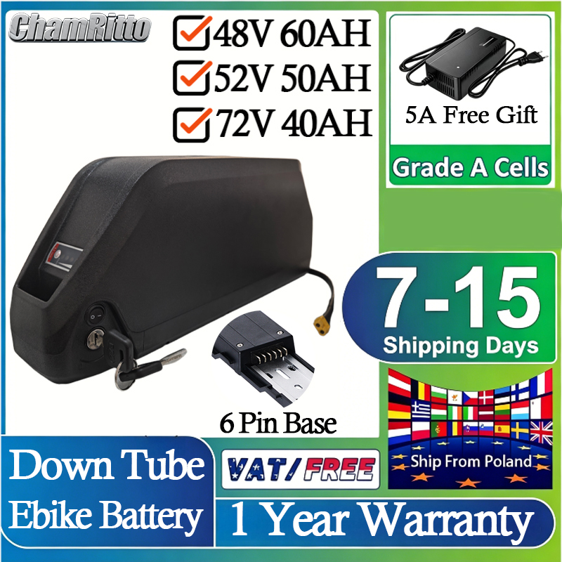 بطارية دراجة كهربائية 52 فولت  - مراجعة 60V 30Ah 21700 Battery Pack وسعره
