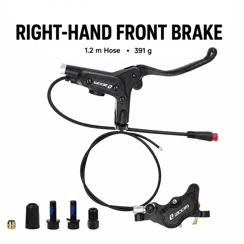 مجموعة فرامل هيدروليكية ZOOM H - مراجعة Zoom Hydraulic Brake 4 Piston E-Scooter وسعره
